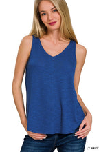 ZENANA V NECK SLEEVELESS CAMI TOP - ASSORTED COLORS