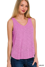 ZENANA V NECK SLEEVELESS CAMI TOP - ASSORTED COLORS