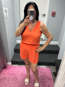 Summer Days Airflow Game Day Romper - Navy, Kelly Green or Orange