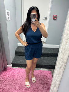 Summer Days Airflow Game Day Romper - Navy, Kelly Green or Orange