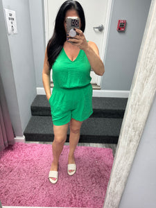Summer Days Airflow Game Day Romper - Navy, Kelly Green or Orange