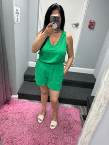 Summer Days Airflow Game Day Romper - Navy, Kelly Green or Orange