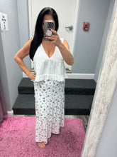 Floral Maxi Skirt - Blue