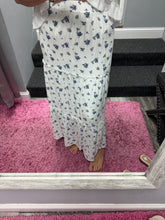 Floral Maxi Skirt - Blue
