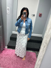 Floral Maxi Skirt - Blue