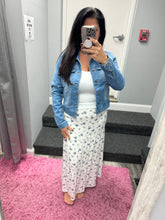 Floral Maxi Skirt - Blue