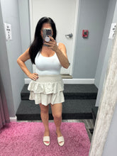 Shirred Waist Tencel  Mini Skirt - Assorted Colors
