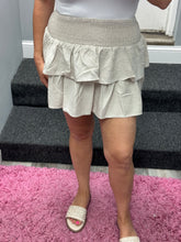 Shirred Waist Tencel  Mini Skirt - Assorted Colors