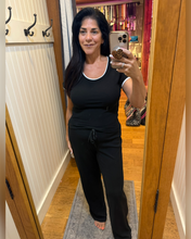 Suzette Ribbed Spandex Legging - Black