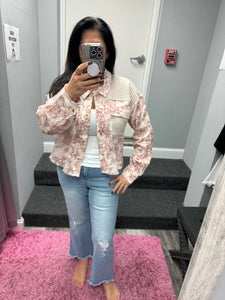 Mystree Mixed Media Jacket - Cappuccino