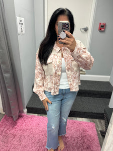Mystree Mixed Media Jacket - Cappuccino