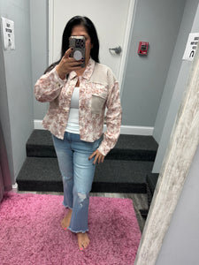 Mystree Mixed Media Jacket - Cappuccino