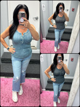 WASHED RIBBED SCOOP NECK TANK TOP - ASSORTED COLORS
