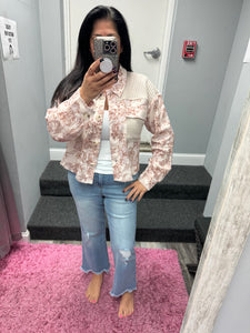 Mystree Mixed Media Jacket - Cappuccino