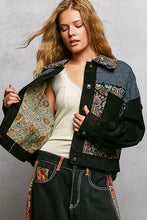 POL long sleeve, regular fit, corduroy jacket - Black Multi