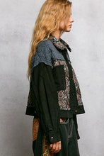 POL long sleeve, regular fit, corduroy jacket - Black Multi