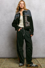 POL long sleeve, regular fit, corduroy jacket - Black Multi