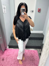 POL V neck ruffle sleeve roomy fit top in POL jersey with lace trim detail - Black or Light Grey