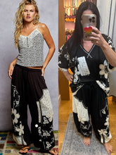 POL black pants, relaxed fit in rib with patch detail pointed solid pattern.