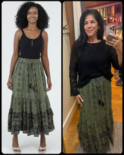 Tiered Maxi Skirt - Olive