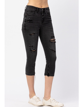 JUDY BLUE HI-WAIST SKINNY CAPRI - BLACK