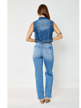 JUDY BLUE High Waist Tummy Control Knee Destroy Straight