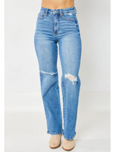 JUDY BLUE High Waist Tummy Control Knee Destroy Straight