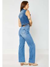 JUDY BLUE High Waist Tummy Control Knee Destroy Straight