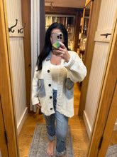 Distressed Ribbed Knit Sweater Cardigan- Ivory or Mocha Beige