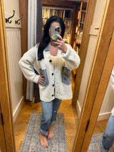 Distressed Ribbed Knit Sweater Cardigan- Ivory or Mocha Beige