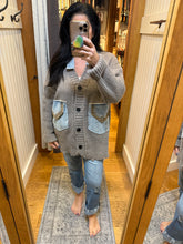 Distressed Ribbed Knit Sweater Cardigan- Ivory or Mocha Beige