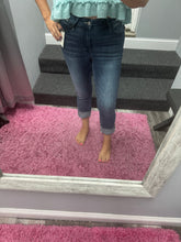 Judy Blue Dark Wash Cuffed Capri
