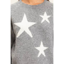 Star Crew Neck Sweater - Navy or Heather Grey