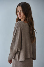Apollo Ribbed Pullover Top - Dark Mocha or Heather Grey