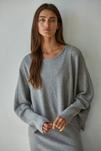 Apollo Ribbed Pullover Top - Dark Mocha or Heather Grey