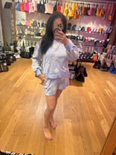 Washed Embroidery Terry Shorts - Washed Pistachio or Washed Ice Blue