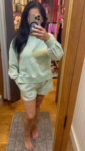Washed Embroidery Terry Shorts - Washed Pistachio or Washed Ice Blue