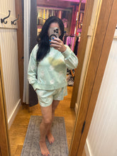 Washed Embroidery Terry Shorts - Washed Pistachio or Washed Ice Blue