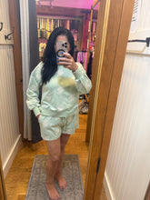 Washed Embroidery Terry Shorts - Washed Pistachio or Washed Ice Blue