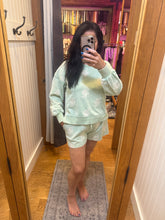 Washed Embroidery Terry Shorts - Washed Pistachio or Washed Ice Blue
