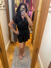 Butter Short Sleeve Quarter Zip Romper - Sugar Pink or Black