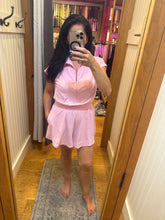 Butter Short Sleeve Quarter Zip Romper - Sugar Pink or Black