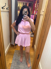 Butter Short Sleeve Quarter Zip Romper - Sugar Pink or Black