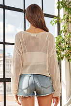 Lightweight Floral Sweater Top - Oatmeal, Blush, Charcoal