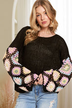 Multi Color Lightweight Loose Top - Black