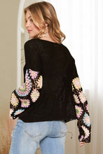 Multi Color Lightweight Loose Top - Black