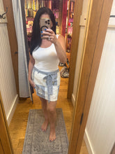 Lace & Embroidery Color Blocked Skort