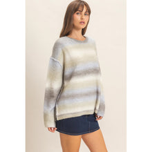 Gradient Crew Neck Sweater - Grey Combo
