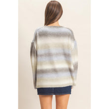 Gradient Crew Neck Sweater - Grey Combo
