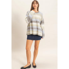 Gradient Crew Neck Sweater - Grey Combo